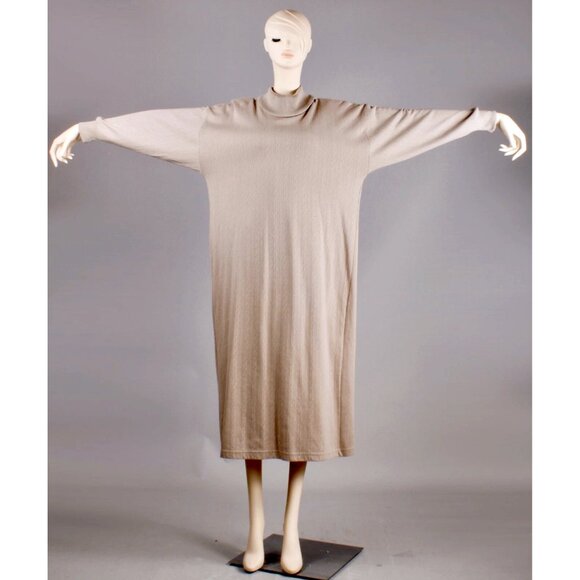 M Vintage 80s Baggy Batwing Cocoon Midi Dress - Picture 5 of 7